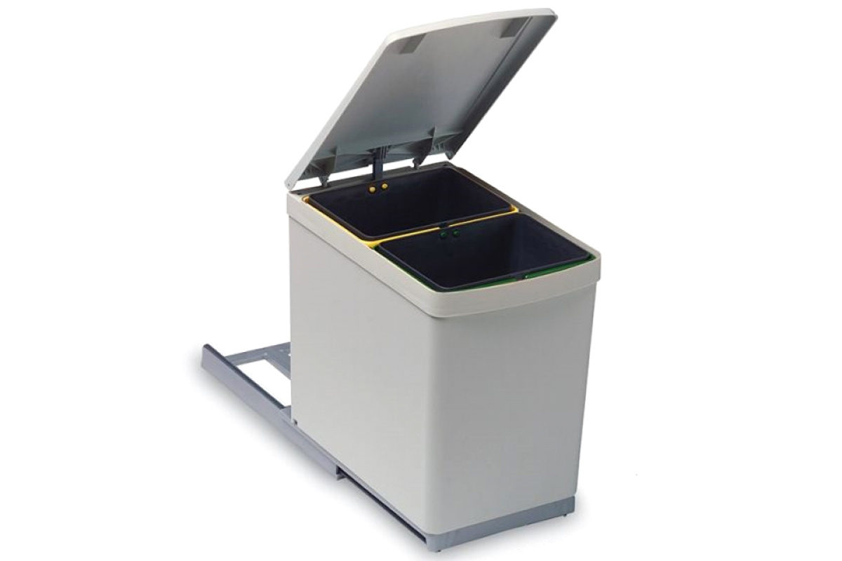 Система сортировки мусора Alveus Albio 10 2Х7.5 L два ведра, светло-серый