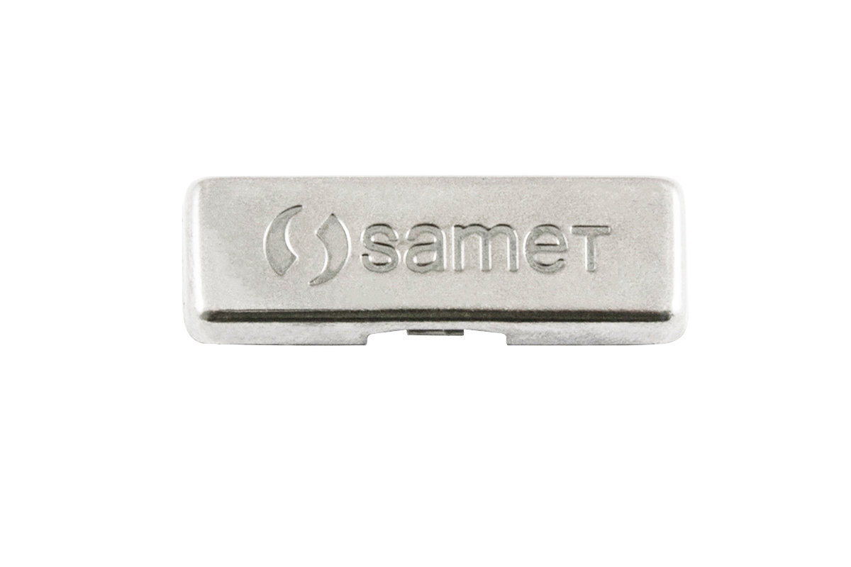 Декоративная заглушка на плечо для петель Samet Master, с логотипом