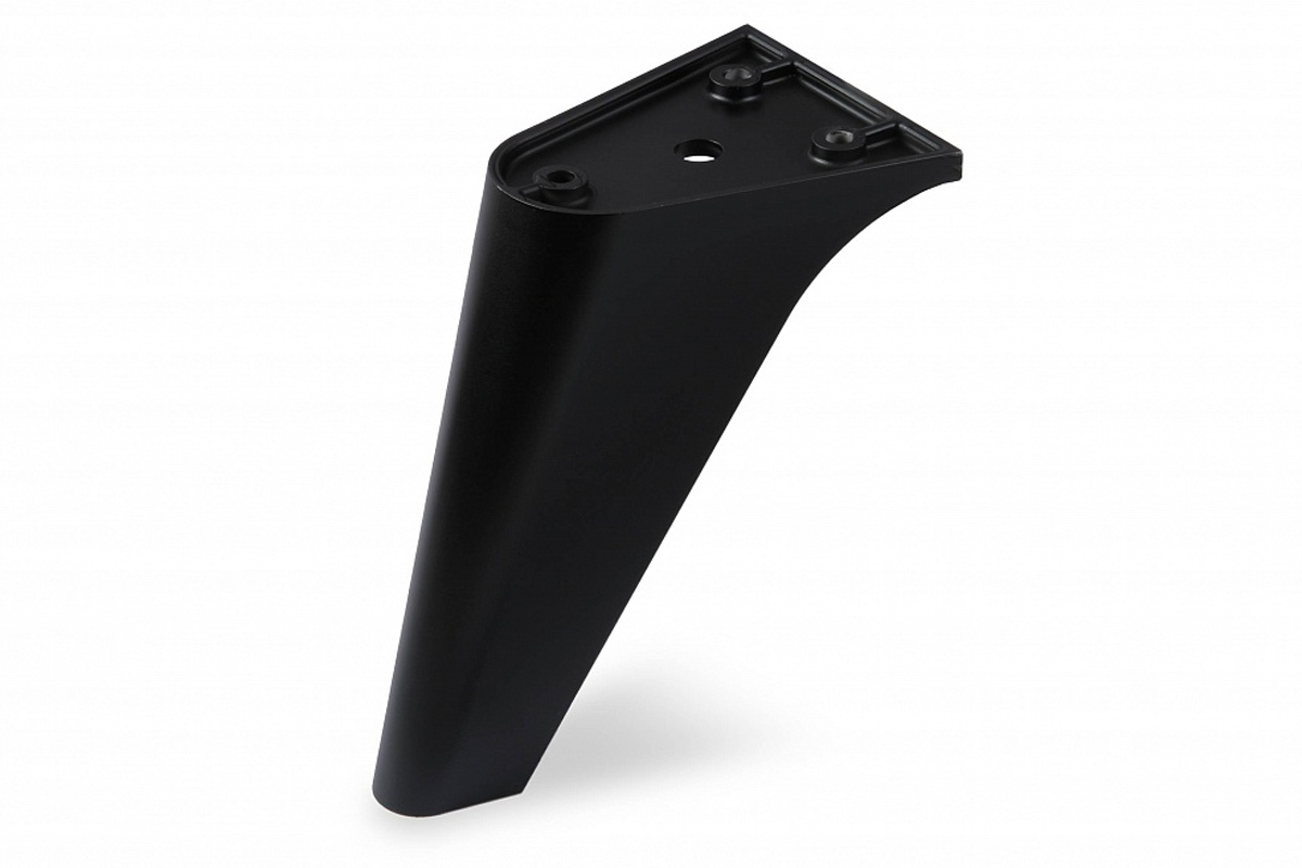 Ножка мебельная X038 120 мм нерегулируемая пластик, черная