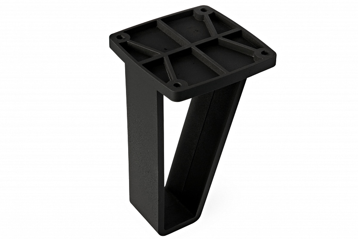 Ножка мебельная X040 130 мм нерегулируемая пластик, черная