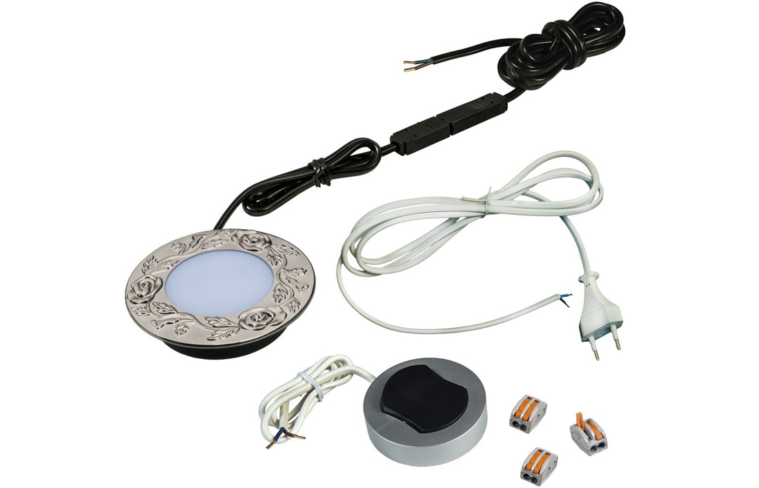 Светильник точечный врезной Polus Art-1 220В с проводом и выключателем