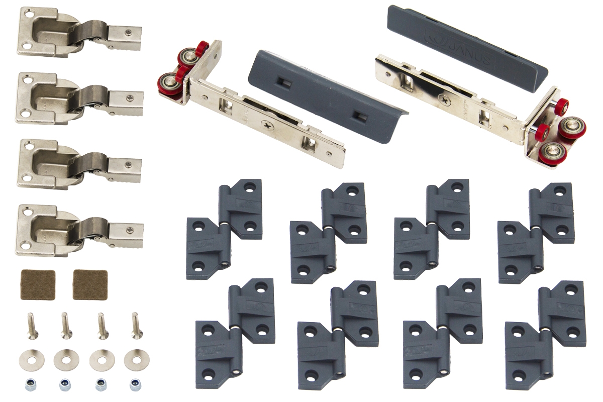 Комплект фурнитуры Falcon 01 для двух дверей, 50 кг