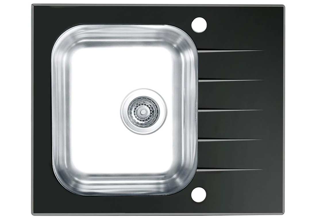 Мойка для кухни комбинированная сталь/стекло Alveus Vitro 10, в базу 45 см