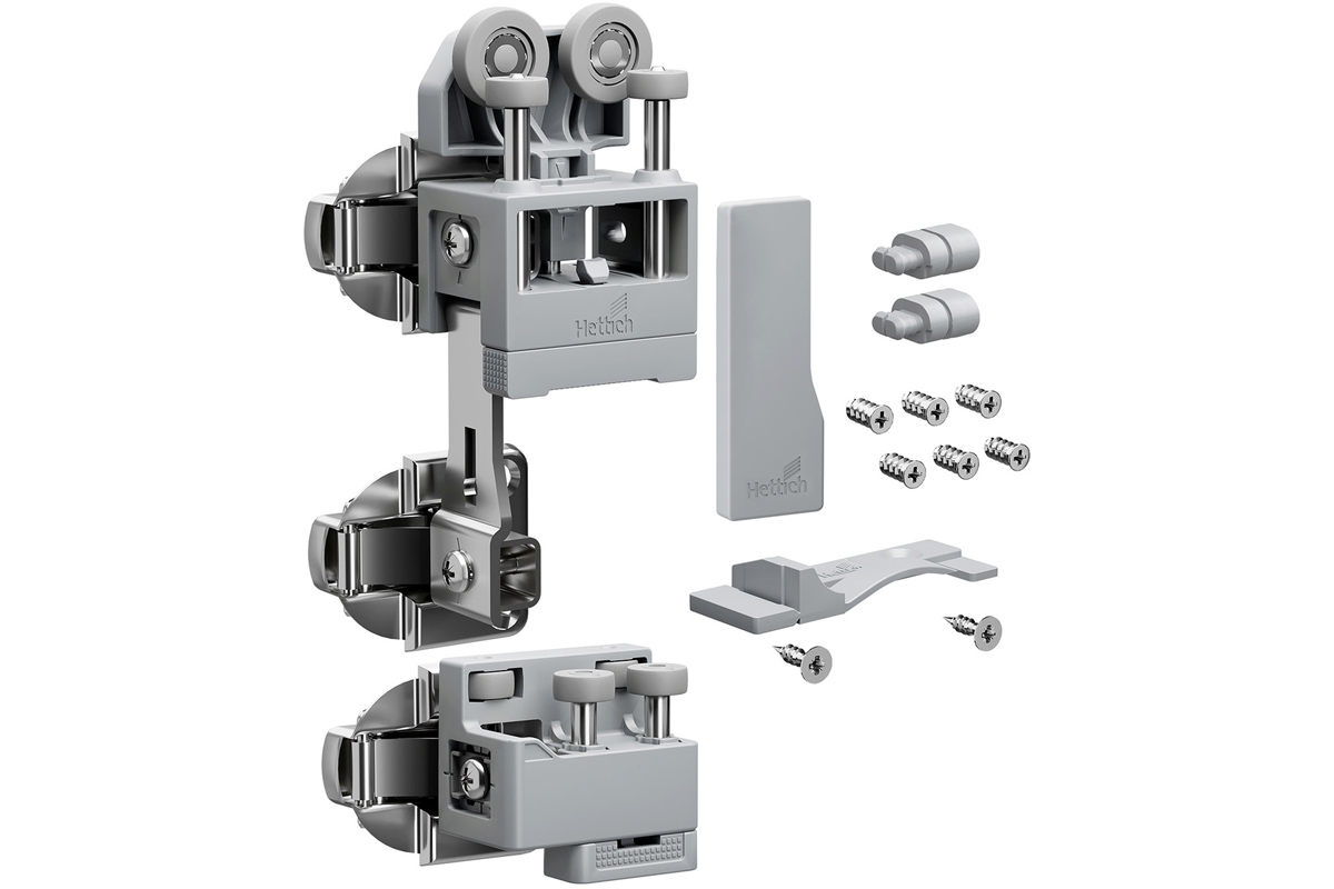 WingLine L Комплект фурнитуры Heavy, с нижним направляющим элементом, 25 кг, самозакрывание, левый